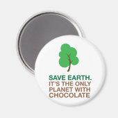 Aarde, de enige planeet met chocolade magneet (Voorkant / Achterkant)