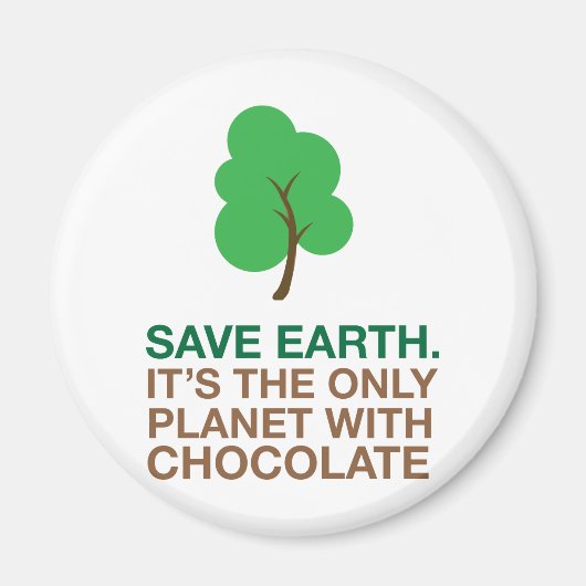 Aarde, de enige planeet met chocolade magneet (Voorkant)