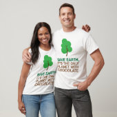 Aarde, de enige planeet met chocolade t-shirt (Unisex)