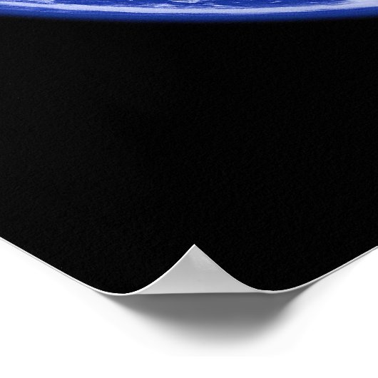 Aarde De prachtige blauwe marmer Poster (Hoek)