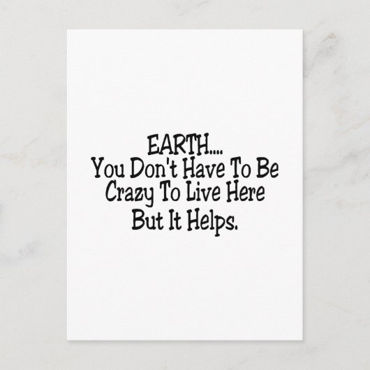 Aarde die je hier niet mag missen briefkaart (Voorkant)