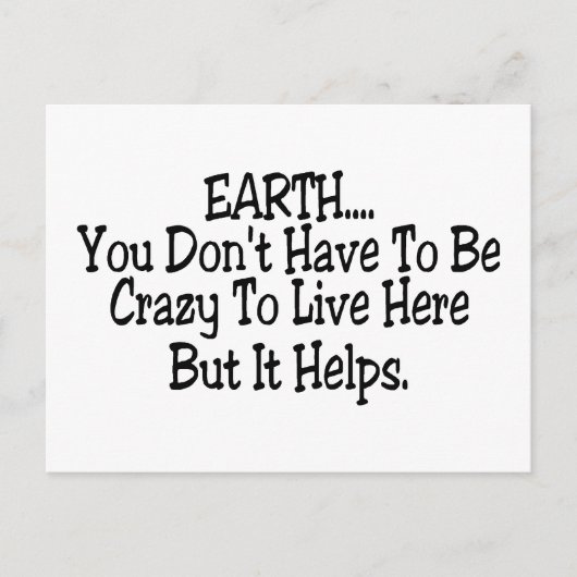 Aarde die je hier niet mag missen briefkaart (Voorkant)