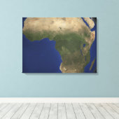Aarde die landafdekking over Afrika toont Canvas Afdruk (Insitu (Houten vloer))