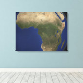 Aarde die landafdekking over Afrika toont Canvas Afdruk (Insitu (Houten vloer))