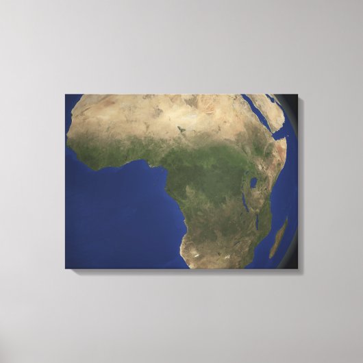Aarde die landafdekking over Afrika toont Canvas Afdruk (Voorkant)