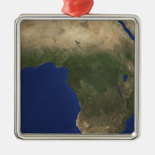 Aarde die landafdekking over Afrika toont Metalen Ornament (Voorkant)