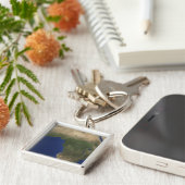 Aarde die landafdekking over Afrika toont Sleutelhanger (Zijkant)