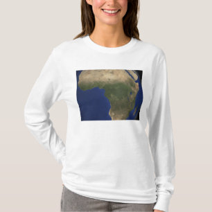 Aarde die landafdekking over Afrika toont T-shirt