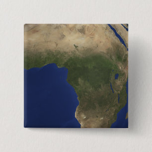 Aarde die landafdekking over Afrika toont Vierkante Button 5,1 Cm