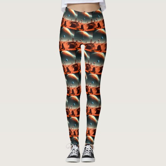 Aarde Dit is Mars Calling, Dames Leggings (Voorkant)