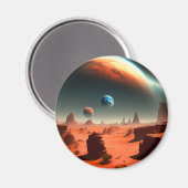Aarde Dit is Mars Calling, Fridge Magnet (Voorkant / Achterkant)