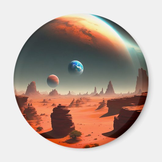 Aarde Dit is Mars Calling, Fridge Magnet (Voorkant)