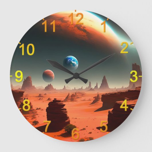 Aarde Dit is Mars Calling, Wall Clock Grote Klok (Voorkant)