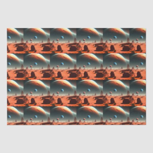 Aarde Dit is Mars Calling, Weefselpapier Tissuepapier (Voorkant)