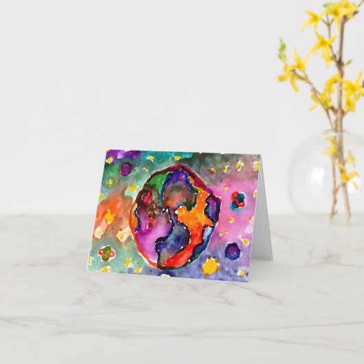 Aarde door Alicia Hanson, Age 10 Kaart (Gele Bloem)