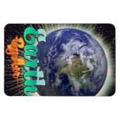 Aarde door de lucht poster magneet (Horizontaal)