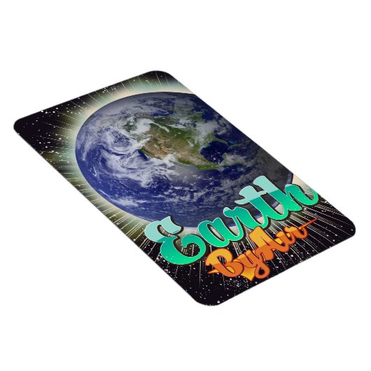 Aarde door de lucht poster magneet (Rechterzijde)