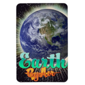 Aarde door de lucht poster magneet (Verticaal)