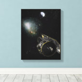 Aarde, een object Melkweg Canvas Afdruk (Insitu (Houten vloer))