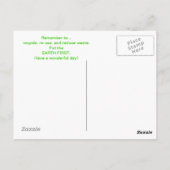 Aarde eerst briefkaart (Achterkant)
