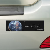 aarde eerst bumpersticker (Op auto)