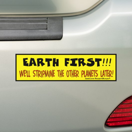 AARDE EERST BUMPERSTICKER (Op auto)