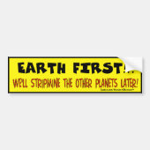 AARDE EERST BUMPERSTICKER (Voorkant)