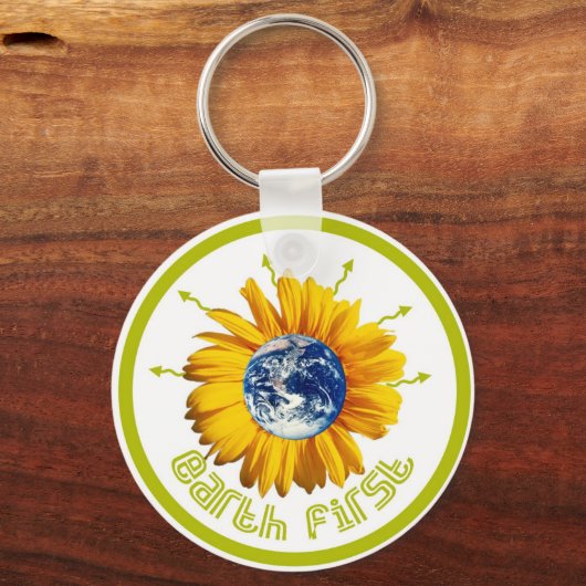 aarde eerst sleutelhanger (Voorkant)