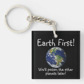 Aarde eerst! We vergiftigen de andere planeten lat Sleutelhanger (Voorkant)