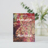 Aarde Elegante Leeuw: Hakuna Matata Textured Desig Briefkaart (Staand voorkant)
