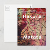 Aarde Elegante Leeuw: Hakuna Matata Textured Desig Briefkaart (Voorkant / Achterkant)