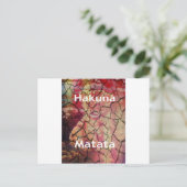 Aarde Elegante Leeuw: Hakuna Matata Textured Desig Briefkaart (Staand voorkant)