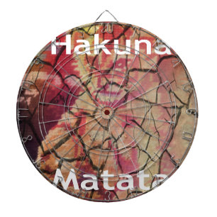 Aarde Elegante Leeuw: Hakuna Matata Textured Desig Dartbord