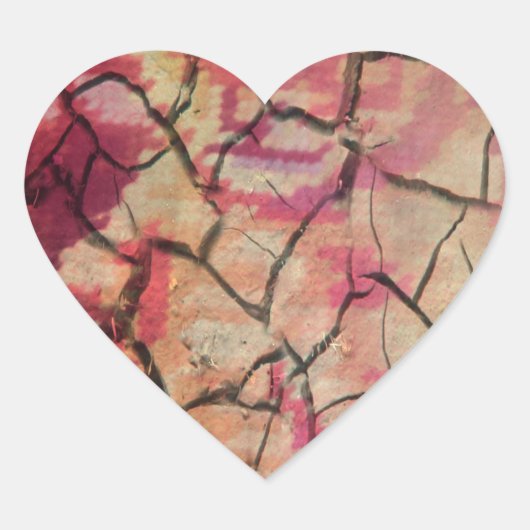 Aarde Elegante Leeuw: Hakuna Matata Textured Desig Hart Sticker (Voorkant)