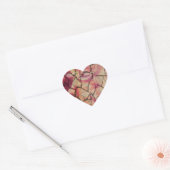 Aarde Elegante Leeuw: Hakuna Matata Textured Desig Hart Sticker (Envelop)