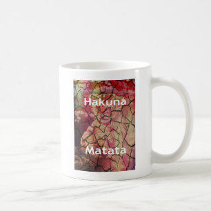 Aarde Elegante Leeuw: Hakuna Matata Textured Desig Koffiemok