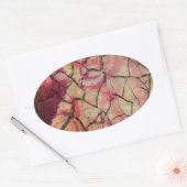 Aarde Elegante Leeuw: Hakuna Matata Textured Desig Ovale Sticker (Envelop)