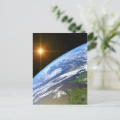 Aarde en een Bright Star 3 Briefkaart (Staand voorkant)