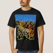 Aarde- en hemelgekleurd breinpatroon t-shirt (Voorkant)