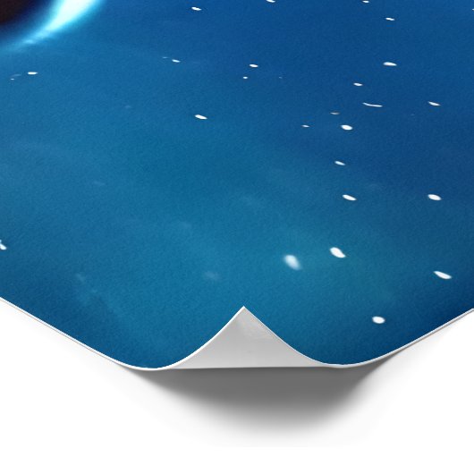 Aarde en maan | AI Art Poster (Hoek)