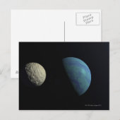 Aarde en maan briefkaart (Voorkant / Achterkant)