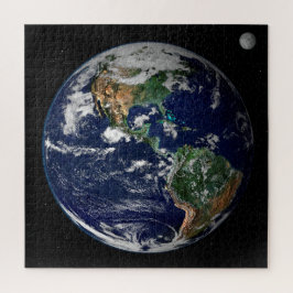 Aarde en maan legpuzzel