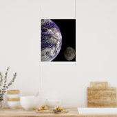 Aarde en Maan poster (Keuken)