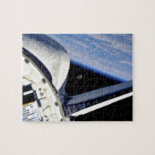 Aarde en maan van Space Shuttle Discovery Legpuzzel (Horizontaal)