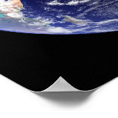 Aarde en maan vanuit de ruimte poster (Hoek)