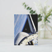 Aarde en Maan vanuit Space Shuttle Discovery Briefkaart (Staand voorkant)