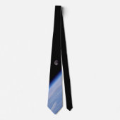 Aarde en Maan vanuit Space Shuttle Discovery Stropdas (Voorkant)