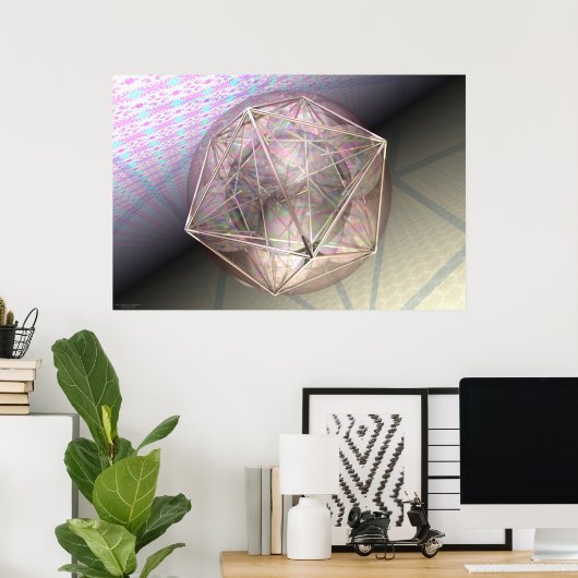 Aarde en Mars per Martineau Poster (Thuiskantoor)