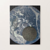 Aarde en Moon's verre kant van ruimte Legpuzzel (Verticaal)