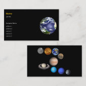 Aarde en negen planeten visitekaartje (Voorkant / Achterkant)